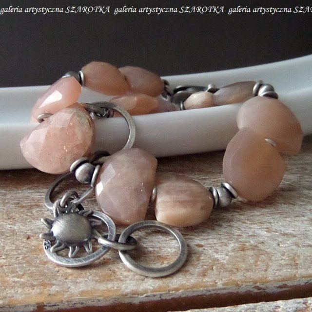 SUNNY bransoletka z kamienia słonecznego i srebra