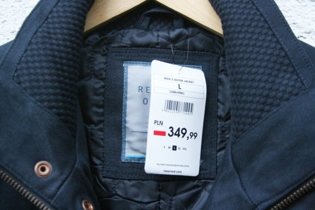 GRANATOWA KURTKA RESERVED OCIEPLANA