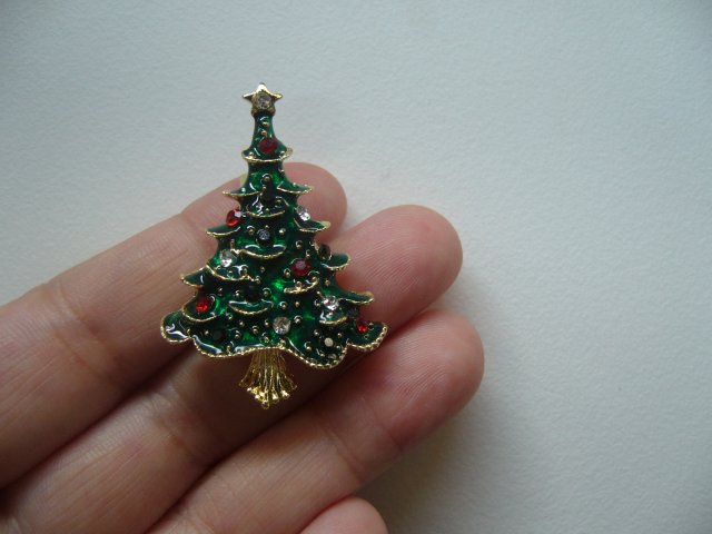 ŚWIĄTECZNA BROSZKA CHOINKA