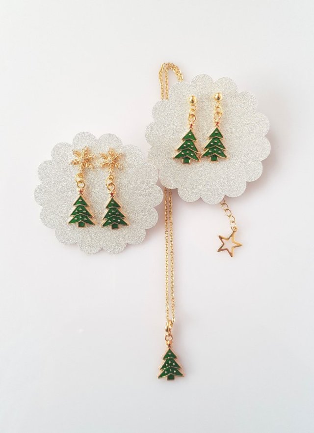 Komplet Zielone Choinki