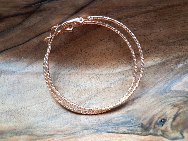 KOŁA POZŁACANE - NOWE KOLCZYKI 5 cm