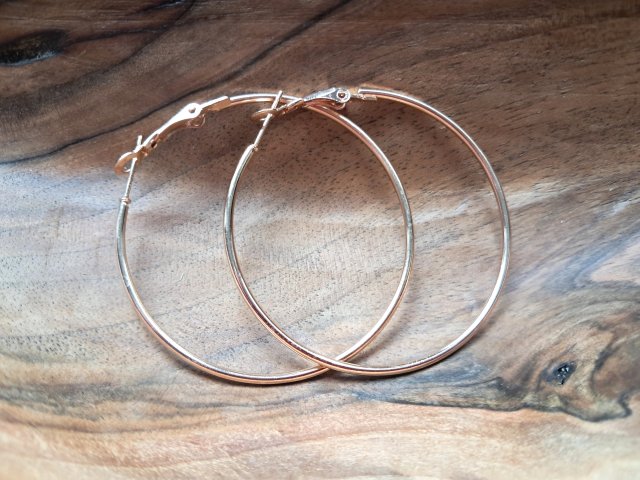 KOŁA POZŁACANE - NOWE KOLCZYKI 4,7 cm