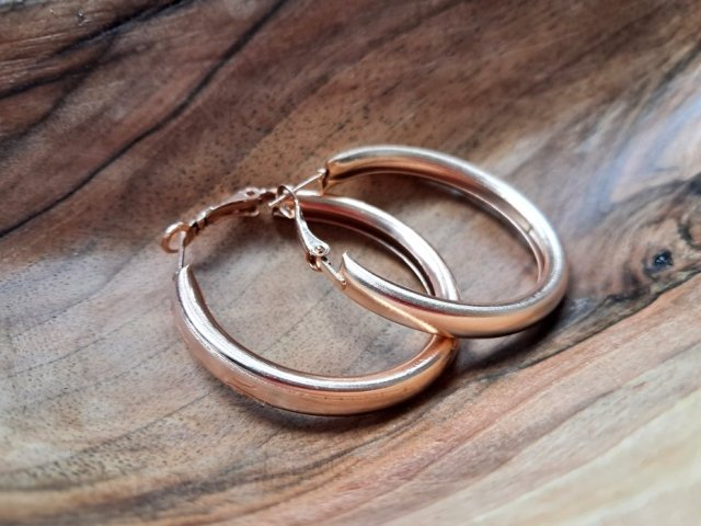 KOŁA POZŁACANE - NOWE KOLCZYKI 4 cm