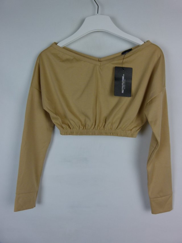 Pretty Little Thing bluzka crop cienka bluza z metką S/M