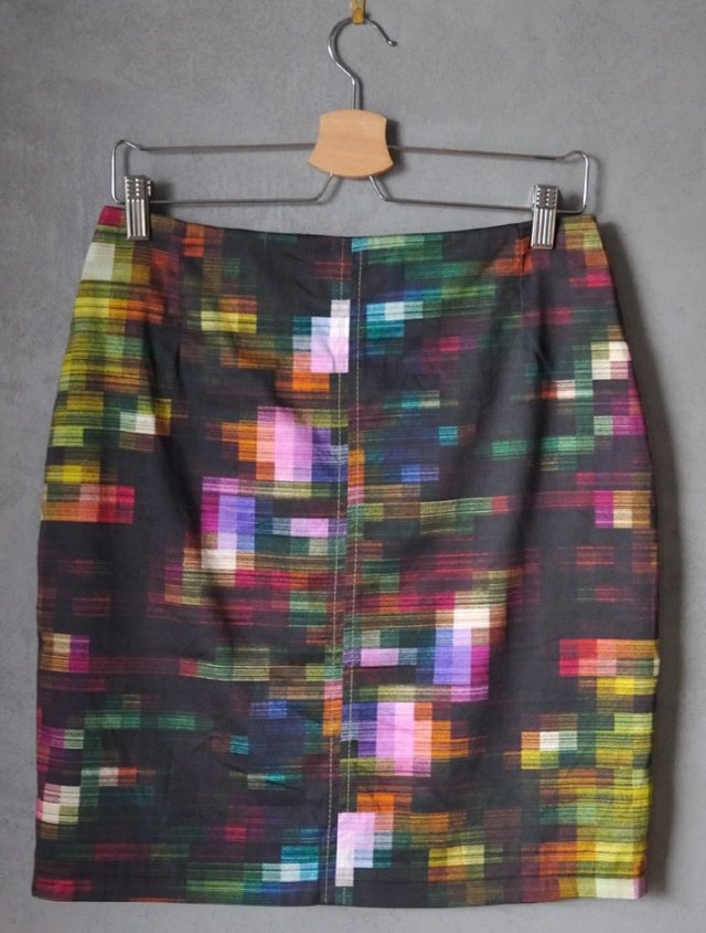 Ołówkowa spódnica multicolor colorblock M