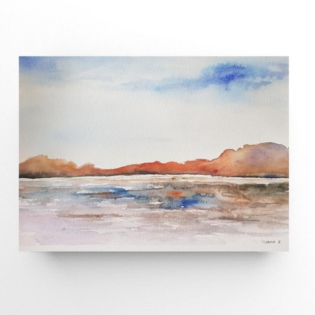 Pejzaż - obraz  akwarela