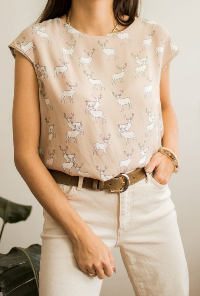 bluzka w jelonki M/L