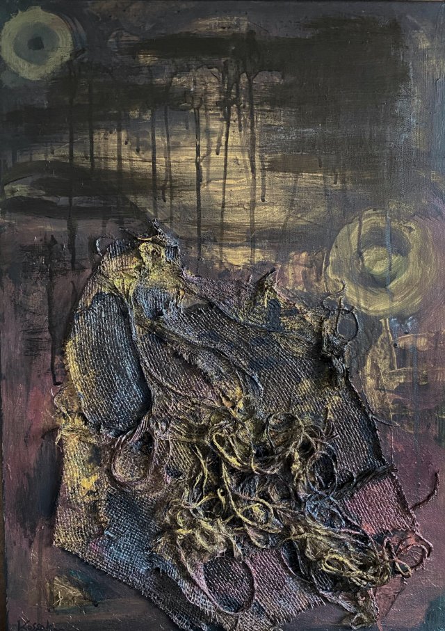 Struktury - Orfeusz (Structures - Orpheus 50x70) - oryginalny obraz strukturalny na płótnie, abstrakcja, textured painting,abstract canvas wall art