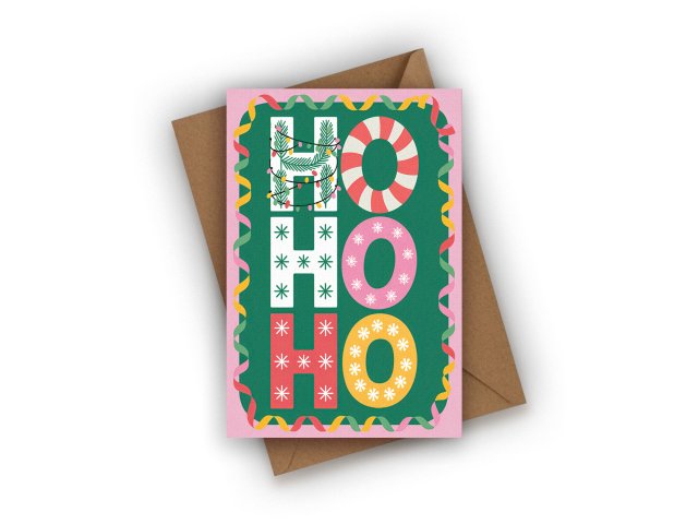 KARTKA ŚWIĄTECZNA- HO HO HO