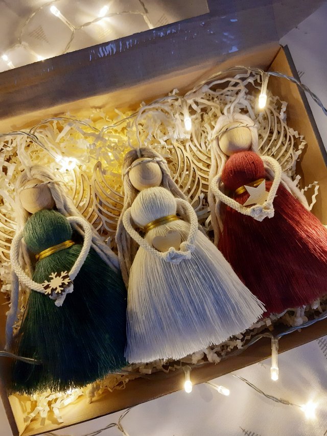 KOMPLET KOLOROWYCH ANIOŁKÓW