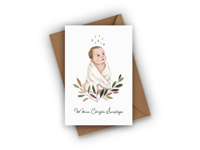 KARTKA NA CHRZEST ŚWIĘTY- W DNIU CHRZTU ŚWIĘTEGO