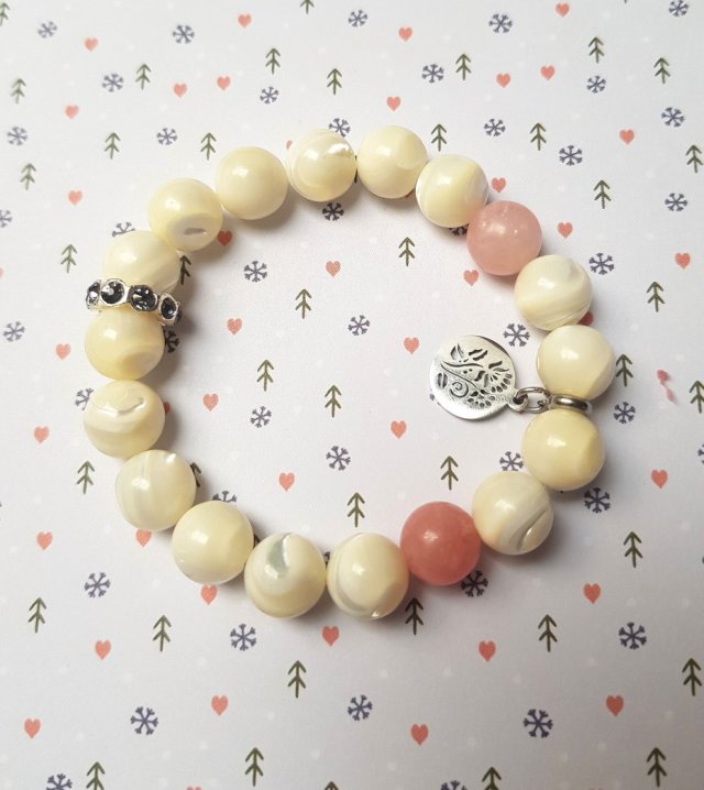 Bransoletka Perłowa z Jadeitem