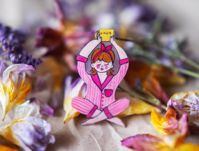 Broszka poranna joga Eweliny