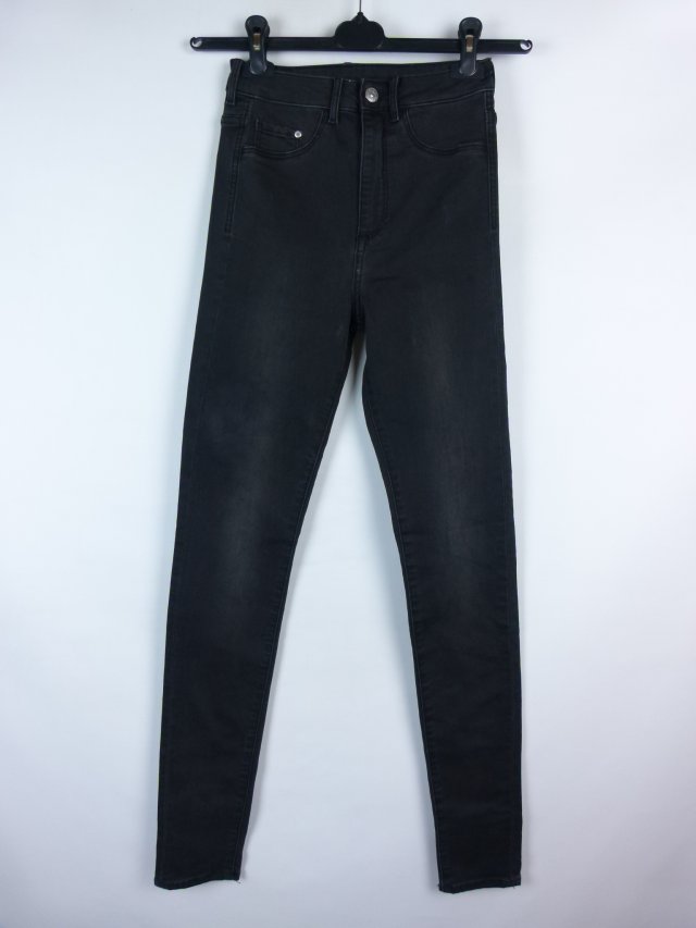 H&M & Denim super skinny jeans high waist dla wysokiej 27 / 32 - XS