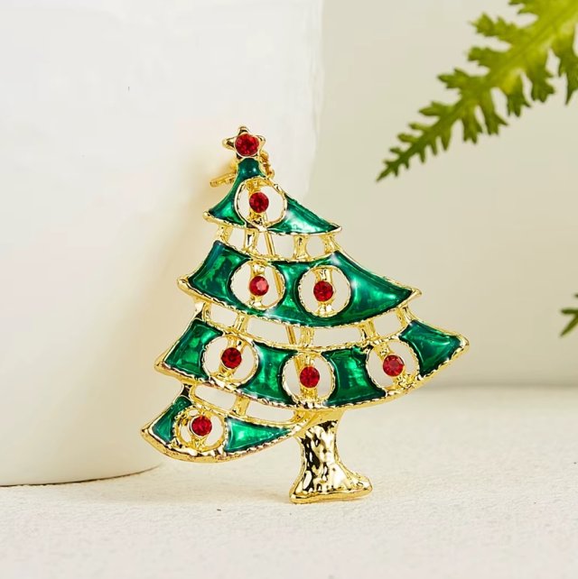 Broszka świąteczna choinka