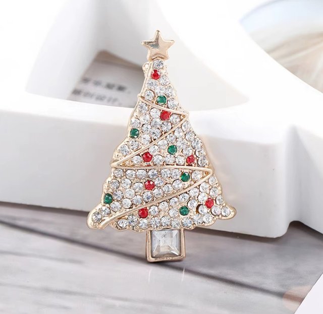 Broszka świąteczna choinka