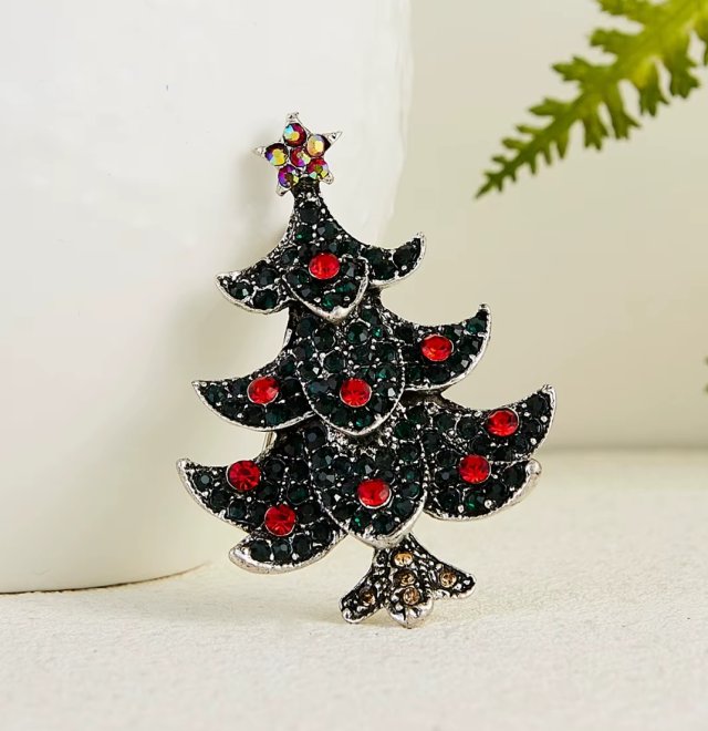 Broszka świąteczna choinka