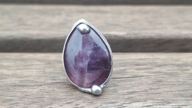 Ametyst - pierścionek regulowany