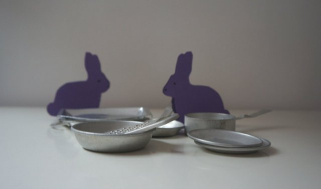 Retro naczynia dla lalki