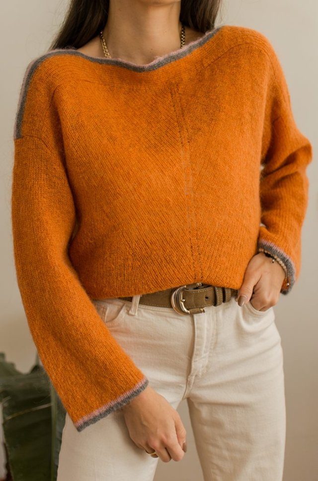 Sweter z wełną i moherem S