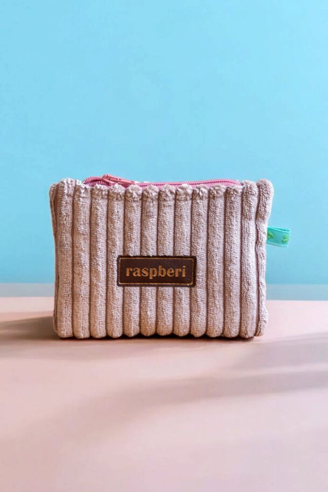 Portfelik etui na klucze ze sztruksu