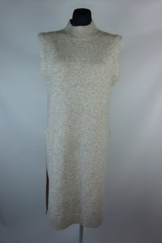 H&M długa swetrowa kamizelka do kolan / XS