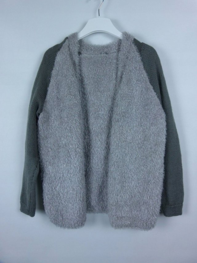 Sweter kardigan kudłacz narzutka / XL