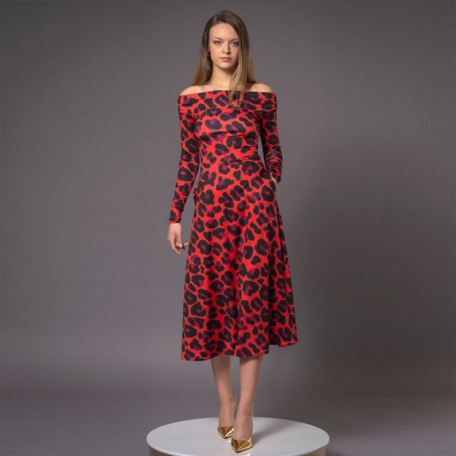 Sukienka z odsłoniętymi ramionami - Sandra Solar Tropic