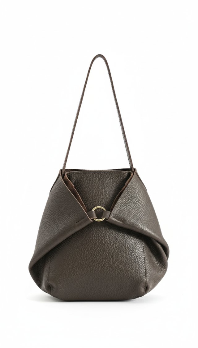 STYLOWA, WIELOFUNKCYJNA TOREBKA - CIEMNOBRĄZOWA