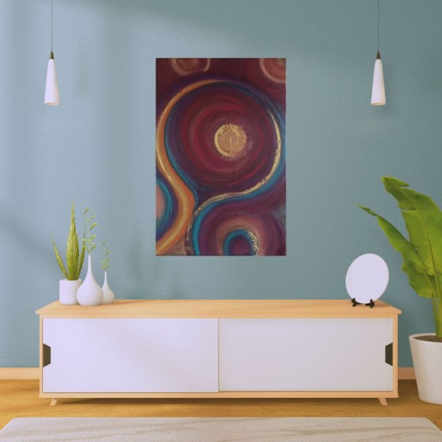 Abstrakcja obraz ręcznie malowany 60x90 cm