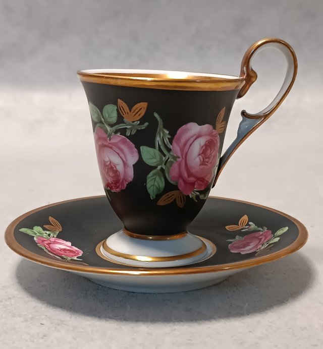 Rudolf Wachter Filiżanka Duet Romantyczny Różany Bavaria Niemcy