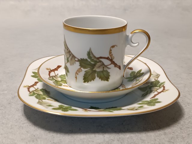 HACKEFORS Winorośl Trio Filiżanka Śniadaniówka Szwecja