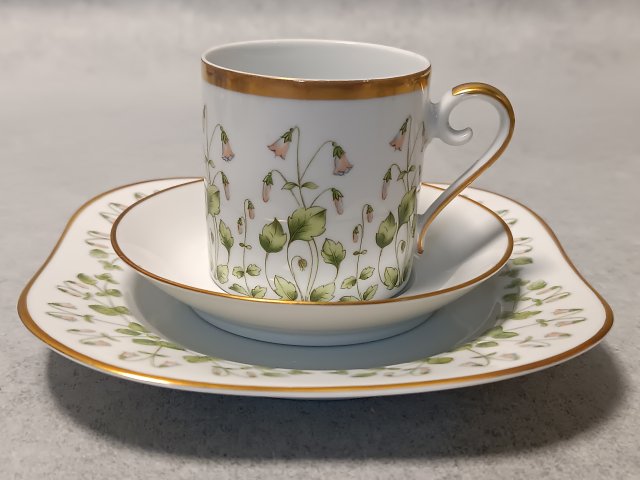 HACKEFORS Linnaea Borealis Trio Filiżanka Śniadaniówka Szwecja