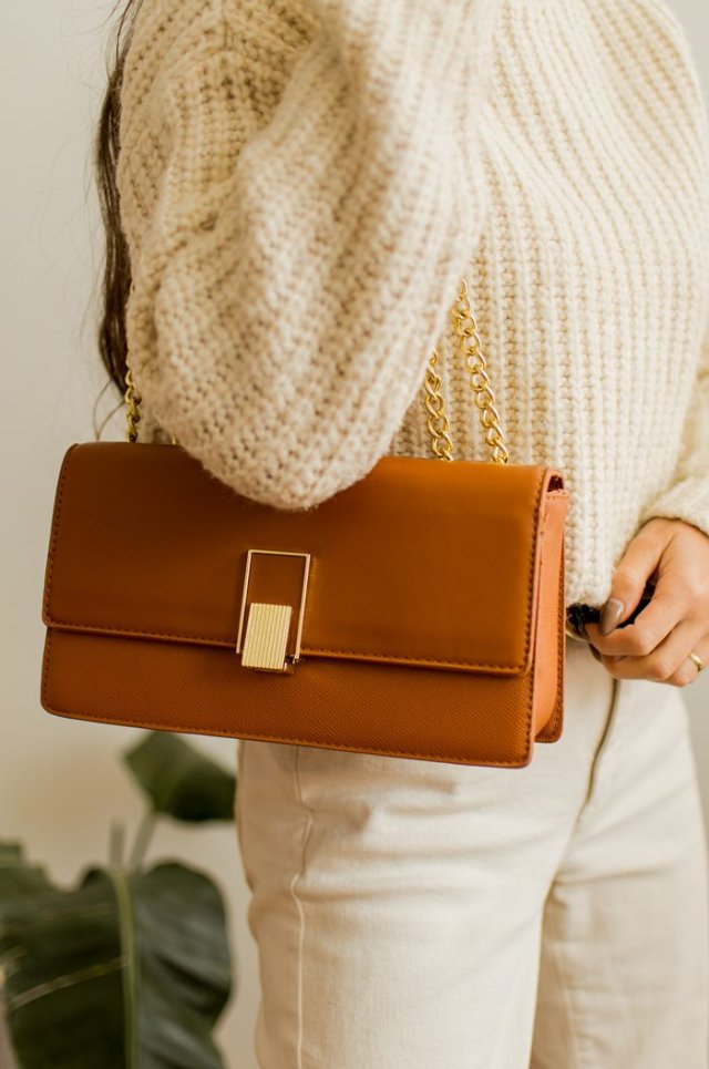 Karmelowa torebka nowa