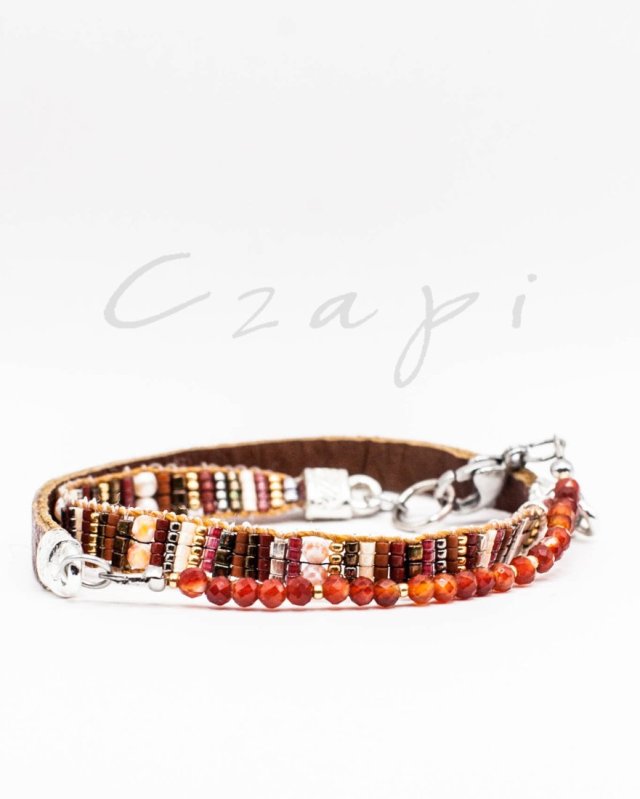 mozaika w słońcu 301 - bransoletka  z karneolem