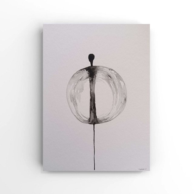 Postać-akwarela formatu 32/24 cm