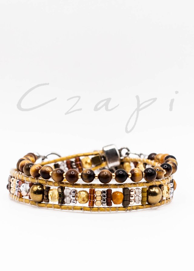 mozaika w słońcu 302 - bransoletka z tygrysim okiem