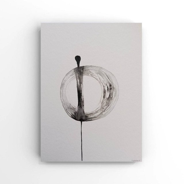 Postać-akwarela formatu 32/24 cm