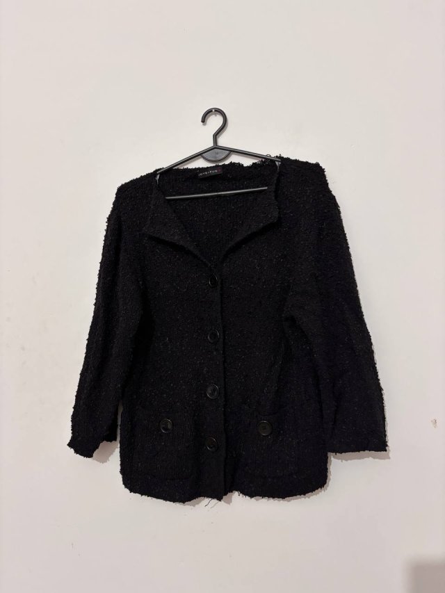 Brązowy długi sweter golf oversize Primark, przytulny miękki fason S/M /L