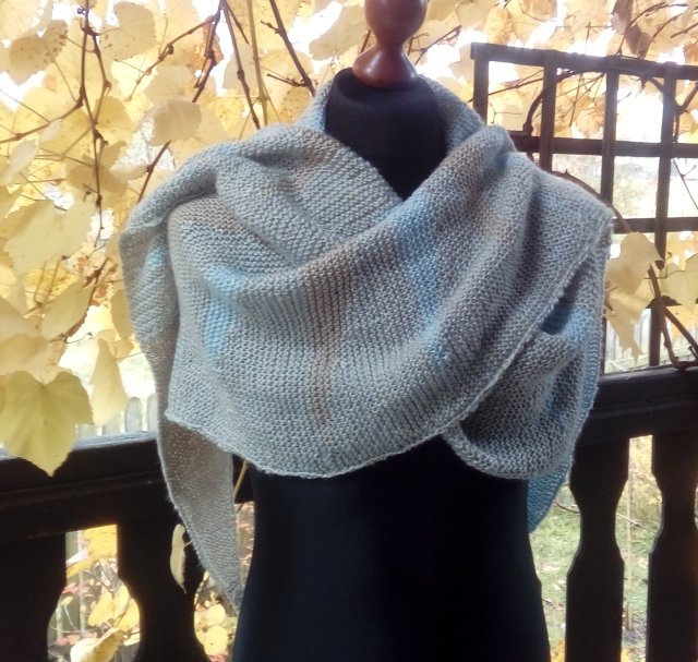 Długi szal Ciepły Piasek i Błękit Nieba