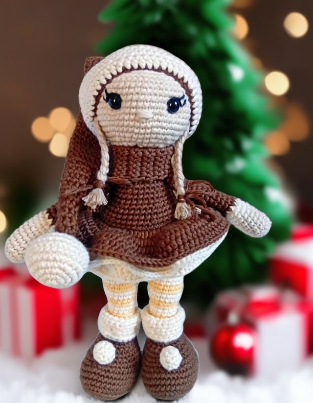 Świąteczna Laleczka Amigurumi