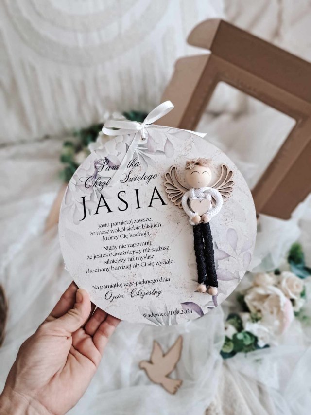 KARTKA OKOLICZNOŚCIOWA chrzest chłopca pamiątka chrztu