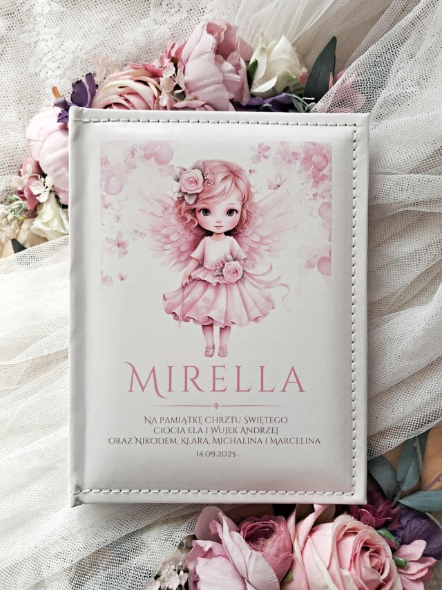 ANIOŁEK pamiątka chrztu ALBUM NA ZDJĘCIA