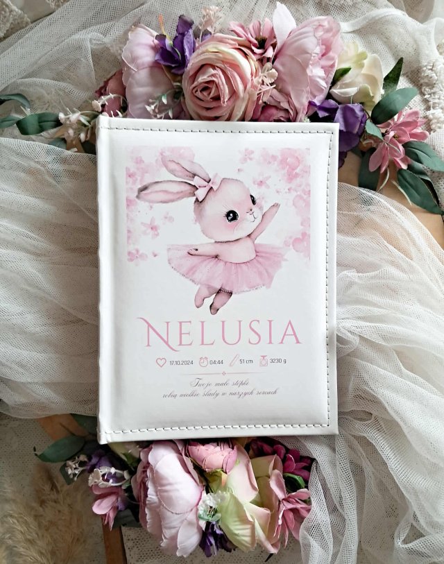 KRÓLISIA album personalizowany prezent na chrzest roczek metryczka urodzenia