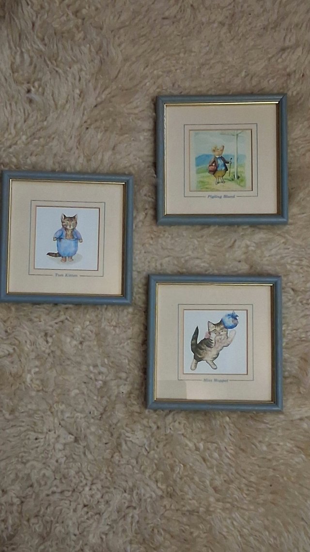 Obrazki Beatrix Potter z serii 422 /Tom kitten/  Miss Moppet / Pigling Bland