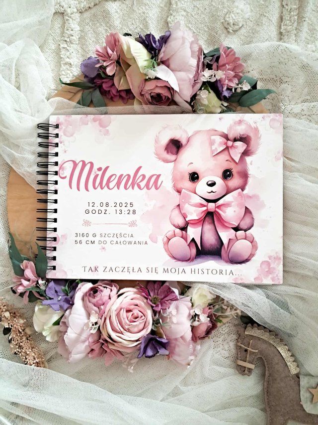 Album MISIA dla dziewczynki, prezent na Roczek, Chrzest, narodziny