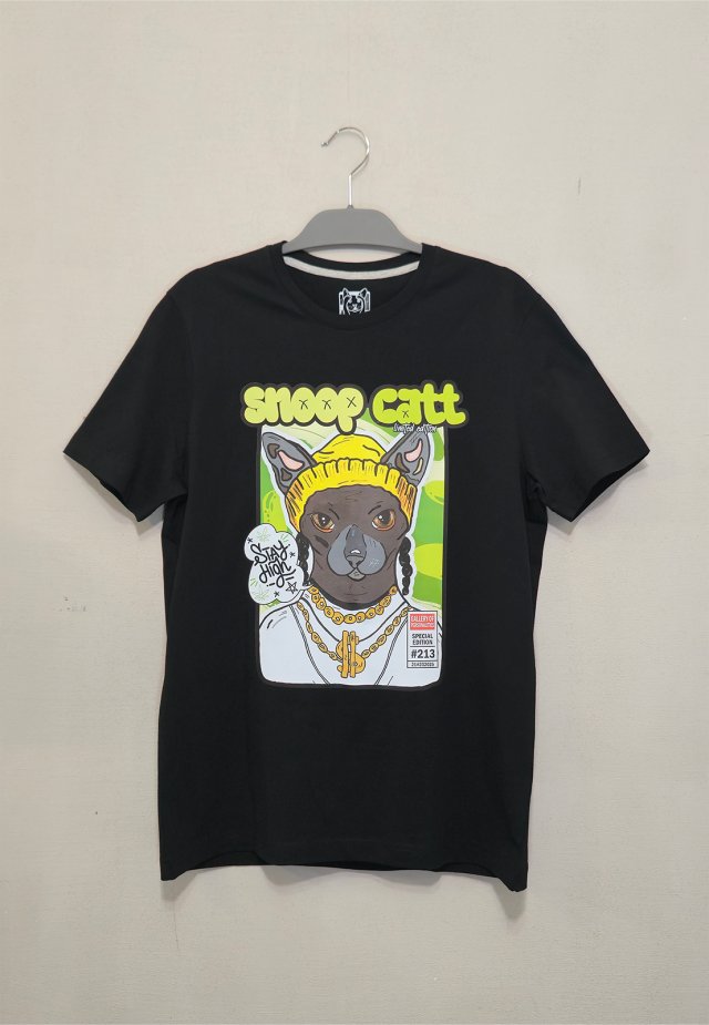T-shirt SNOOP CAT (MESKA XXL) czarna