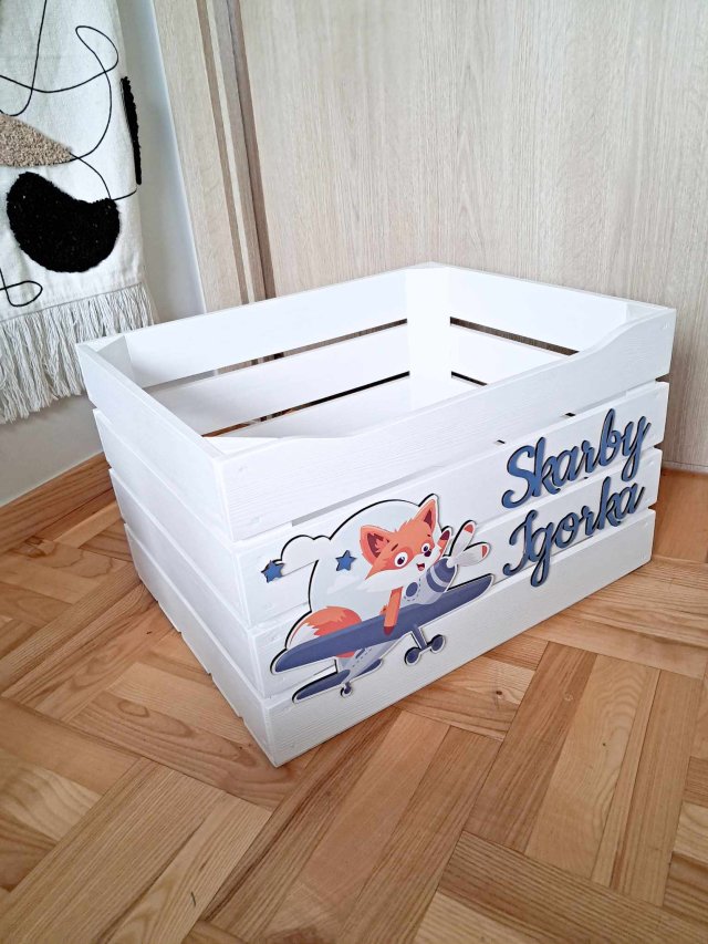 POJEMNIK NA ZABAWKI skrzynia na zabawki prezent meble dziecięce
