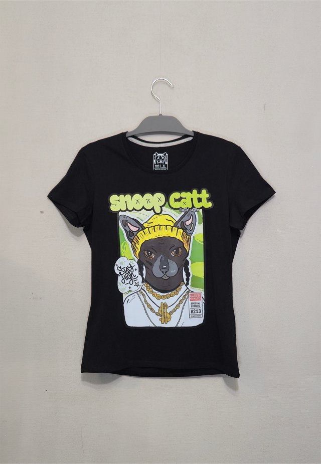 T-shirt SNOOP CAT (DAMSKA XXL) czarna