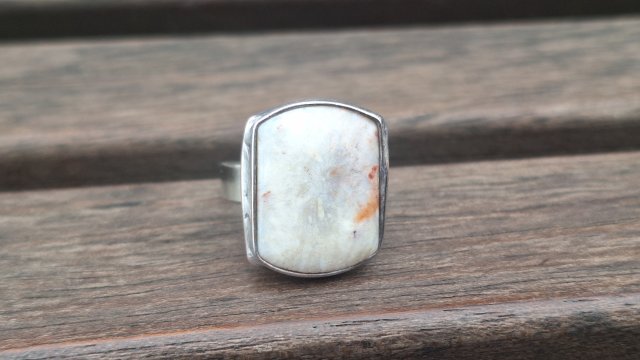 Ślady na śniegu - pierścionek regulowany